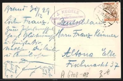 AK Brand, Kirche im winterlichen Wald