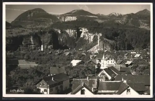 AK Bürs, Ortsansicht aus der Vogelschau