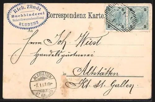 AK Bludenz, Teilansicht mit Kirche