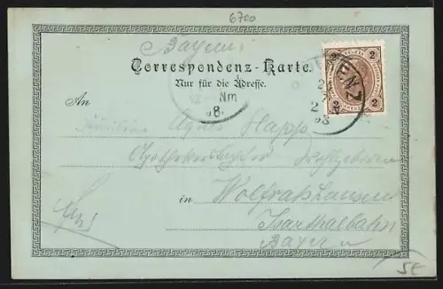 Mondschein-AK Bludenz, Totalansicht mit Gebirgspanorama