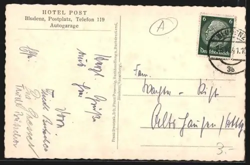 AK Bludenz, Gesamtansicht mit Alpenpanorama