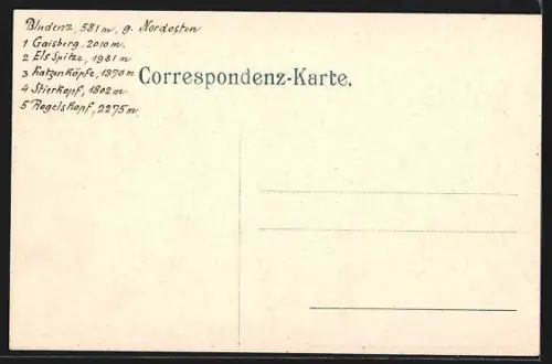 AK Bludenz, Blick von der Bürser Schlucht