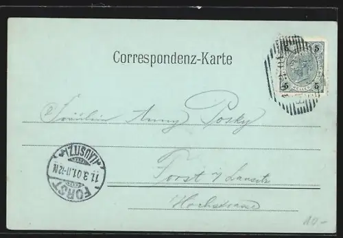 AK Bürs mit Bludenz, Ortspartie im Schnee