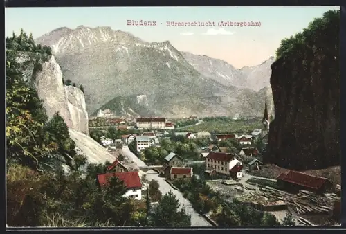AK Bludenz, Bürserschlucht, Panorama