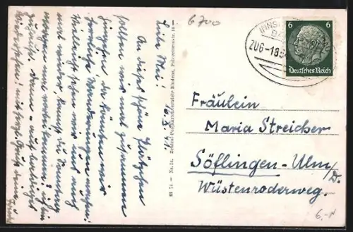 AK Bürserberg bei Bludenz, Teilansicht des Ortes mit Kirche