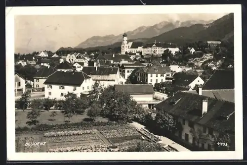 AK Bludenz, Ortsansicht aus der Vogelschau