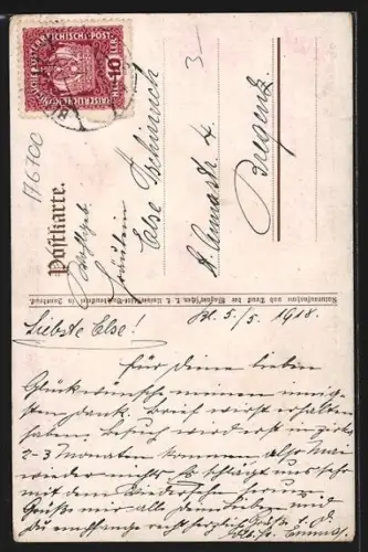 AK Bludenz, Pfarrkirche St. Lorenz mit Schloss Gaienhofen