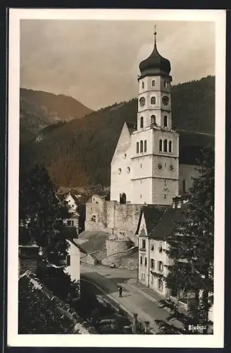 AK Bludenz, Strassenpartie bei der Kirche