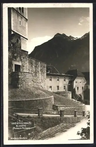 AK Bludenz, Kriegerdenkmal an der Kirche