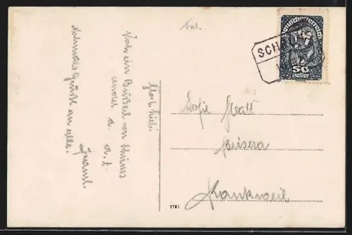 AK Schruns, Ortspartie mit Kirche