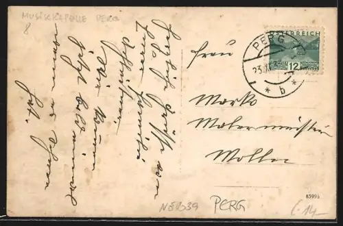 Foto-AK Perg, Kapelle beim Musizieren