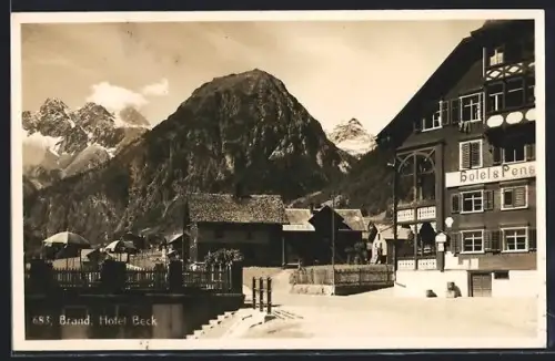AK Brand, Hotel Beck mit Bergpanorama