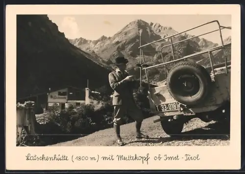 AK Imst /Tirol, Latschenhütte mit Muttekopf