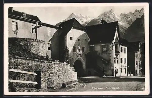 AK Bludenz, Oberes Tor mit Badhaus