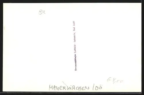 AK Mauerkirchen /O.Oe., Ortsansicht vom Flugzeug aus