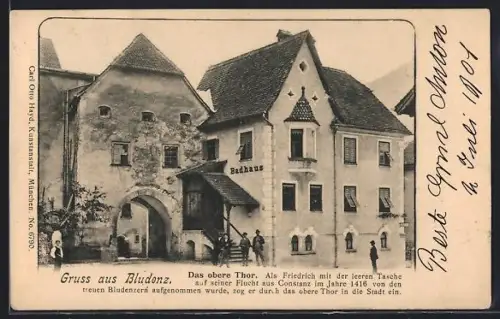 AK Bludenz, Das obere Tor mit Badhaus