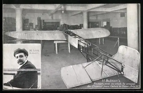 AK M. Bleriot's Aeroplane on which he crossed the Channel, Flugzeug