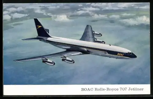 AK Verkehrsflugzeug vom Typ Rolls-Royce 707 Jetliner der BOAC
