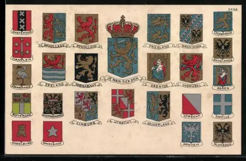 AK Wappen der Provinzen der Niederlande