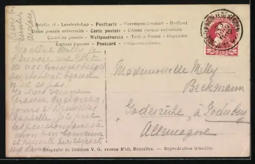 AK Prinzessin Albert von Belgien mit ihren Kindern Charles, Leopold und Marie Jose