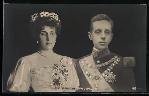 AK Das Spanische Königspaar im Porträt