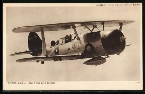 AK Flugzeug Curtiss S.B.C-4 Scout and Dive Bomber