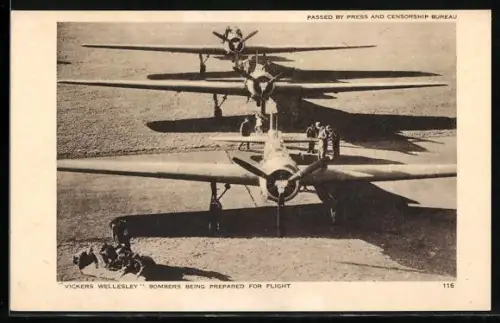 AK Vickers Wellesley, Bombers Being Prepared For Flight