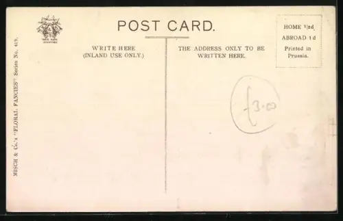 Künstler-AK Weisse Tauben fahren in einer Strassenbahn, Blumenbild