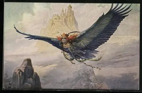 Künstler-AK S. Solomko: Die Phantasie, Königin mit Flügeln