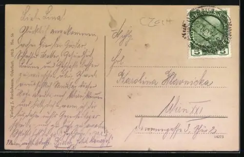 AK M.-Ostrau, Perspektive aus der Vogelschau im Sonnenschein