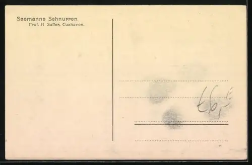 Künstler-AK Seemanns Schnurren, Zwei Fischer in Ölzeug