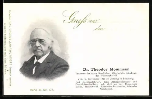 AK Porträt von Dr. Theodor Mommsen