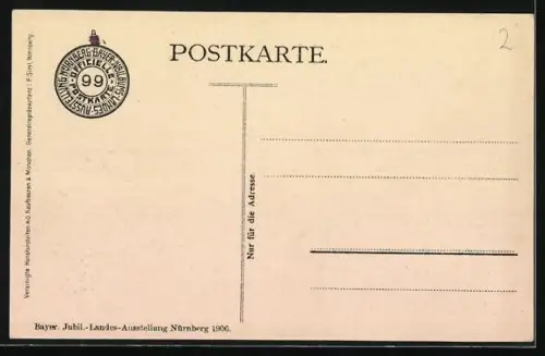 AK Nürnberg, Bayerische Jubiläums-Landes-Ausstellung 1906, Haupt-Restauration