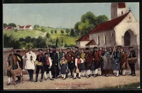 AK Altenburger Bauernhochzeit, thüringische Tracht