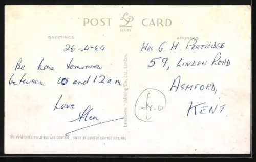 AK London, London Airport Central, Passenger Building and Control Tower, Flughafen