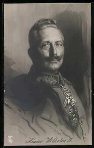 AK Porträt von Kaiser Wilhelm II. in Uniform