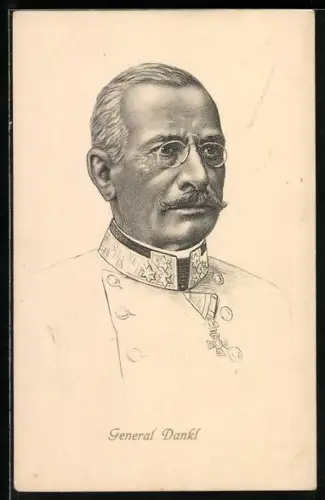 AK Porträt des österreichischen Heerführers General Dankl