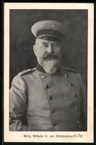 AK Portrait von König Wilhelm II. von Württemberg in Uniform