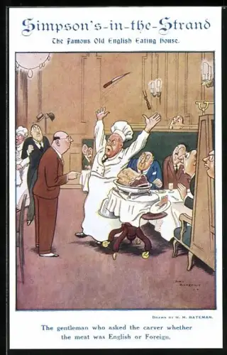 AK Simpson's in the Strand, The gentleman who asked the carver whether the meat was English or Foreign