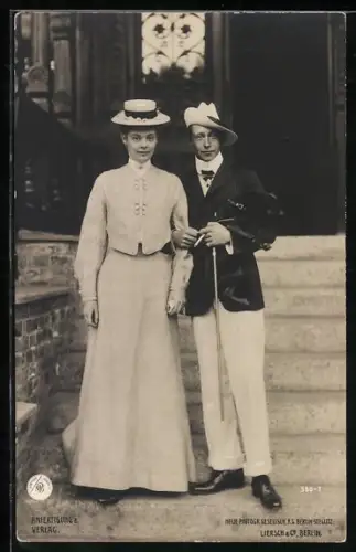 AK Kronprinz Wilhelm von Preussen, Porträt mit seiner Frau