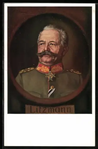 AK Portrait des Heerführer v. Litzmann in Uniform, Heerführer