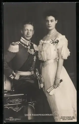 AK Kronprinz Wilhelm von Preussen und seine Gemahlin