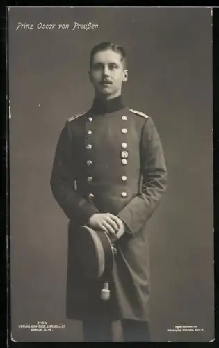 AK Prinz Oskar von Preussen in Uniform porträtiert