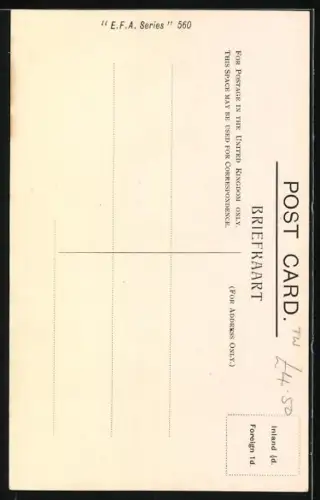 AK Mädchen im Kleid mit Schürze und Holzschuhen