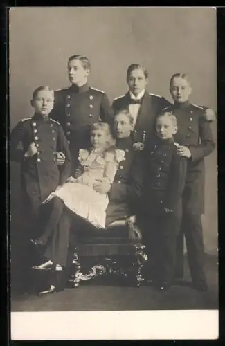 AK Prinzen der Deutschen kaiserlichen Familien von Preussen