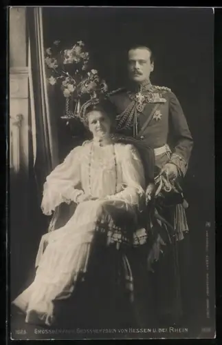 AK Grossherzog & Grossherzogin von Hessen u. bei Rhein