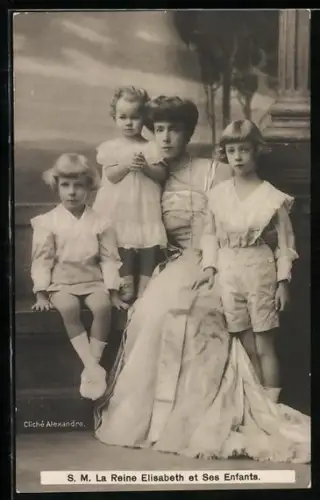 AK S. M. La Reine Elisabeth et Ses Enfants, Königshaus von Belgien