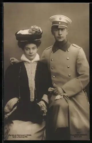 AK Kronprinz Wilhelm von Preussen mit seiner Braut