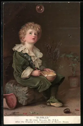 AK Reklame Pears Soap, Seifenblasen