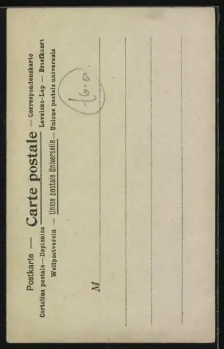 AK Indien, La Poste aux Indes Anglaises, indischer Briefträger mit Flagge